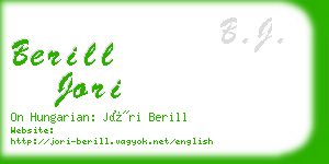berill jori business card